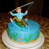Frustrated Fisherman A cake I did for a friend who loves fishing.