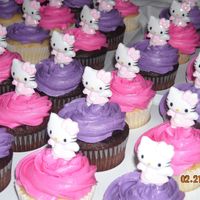 Hello Kitty Cupcakes Chocolate and vailla cake with buttercream