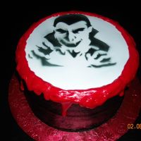 Vampire Yellow cake with chocolate buttercreamThis cake was done for a friend's son who is mentally challenge but is very into vampires.