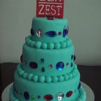 Zen Zest Bejewelled Cake A cake made for a local bath and body product company, Zen Zest. It was for their endorser's birthday. Take note, the logo is ALSO...