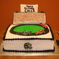Nascar Cake My cousin was turning 4 and LOVES Nascar! I had the cars turned the wrong way and he made sure to let me know right away. Thanks for...