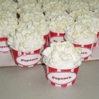 Popcorn Cupcakes Popcorn cupcakes with marshmallow tops