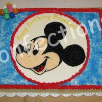 Mickey Mouse Sheetcake I loved sally-diane's design, so I just wanted to try it. I was going to try a FBCT but then decided do the pinprick method instead....
