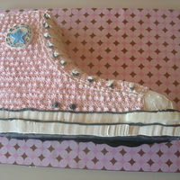 Pink Shoe Shoe cake from the cover of ACD. marble cake with nutella filling. IMBC