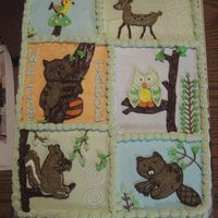 Welcome Baby Jarod Baby Shower Cake The design I used for this cake is from the bedding called Enchanted Forest (by Lambs and Ivy) my friend is using to decorate her nursery....