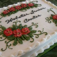 Pansy Christmas This is a vanilla spice cake with cinnamon buttercream. Royal icing pansies and buttercream leaves. I had intended for this to be "...