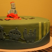 Sofie's Cake Vanilla cake with SMBC/strawberry jam filling.Themed; In the night garden