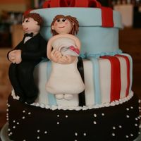 First Fondant Figures My 2nd wedding cake with my 1st attempt at fondant figures...