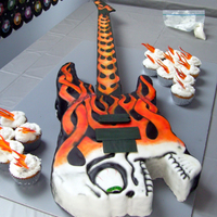 Skull Guitar Cake 