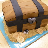 Treasure Chest This was a chocolate fudge cake with mousse filling and mocha infused chocolate buttercream. Very tasty! Lots of firsts on this one. Cake...