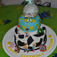 Toy Story Birthday Cake For my granddaughter's 4th birthday (marble cake) (day after the bday party we went to Disney and saw Buzz & Woody - she was so...