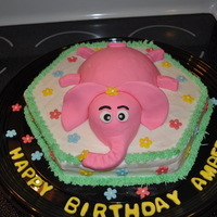 An Elephant Birthday Cake Made this for my stepdaughter's birthday - she loves elephants. Body is made from a ball cake pan from Wilton and the head is made...