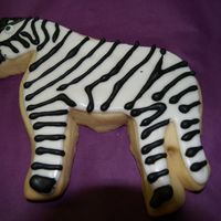Zebra a zebra cookie for a birthday boy