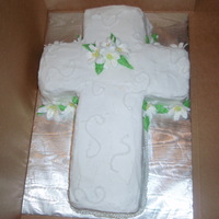 Cross With Easter Lillies 