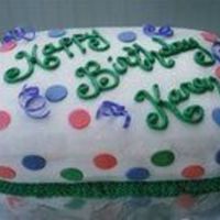 Pretty In Polka Dots Simple cake w/fondant and ribbon accents. One of my most popular and very easy.