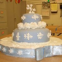 Course 3 Final Cake My final cake for course 3 with a snowflake theme.