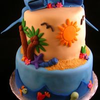Holley's Cake This is a cake that was inspired by all of the great "Hawaiian" themed cakes that are on this site. This is a fondant finish,...
