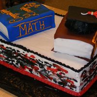 Backview Of Grad Cake Backview of grad cake grad colors were red/black. thanks for looking!