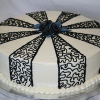 Rae And Josh's Wedding Shower Cornelli lace, fondant roses.TFL!!!Jamie