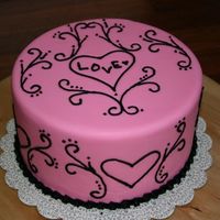 Pink And Black Just to practice scroll work, which is way harder than I thought!