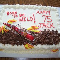 Born To Be Wild This coconut cake is a favorite of my uncle's who is 75 & just gota new bike last year. The cake is normally baked as a torted 3...
