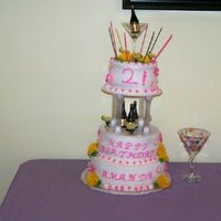 21 St Birthday Cake This is my first attempt at a tiered cake. w/o taking a class. just followed the directions from the web & a Wilton book. Each tier was...