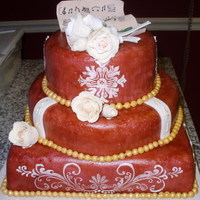 Opening Night Of "joyful Noise" Opening night cake for a show I'm in about Handel writing The Messiah. It's handpainted fondant with stencil (first time......