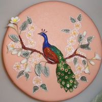 Peacock Cake For County Fair Here's my first ever competition cake! It's for the Butler County Fair which starts tomorrow....I'll comment if I win (the...