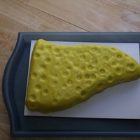 Cheese Cake Cheese shaped cake, Michele Foster's Fondant, I used this for a my son's Wimpy Kid Diary Birthday Party