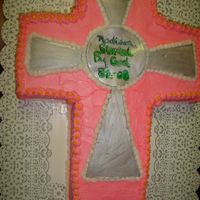 Cross Cake I made this for my daughter baptism I like the cake until I used edible markers for the writing, which now I hate. But other than that it...