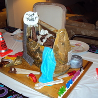 Mike's Tool Box I made this for my handyman brother's 60th birthday. The tool box is choc cake with peanut butter filling. the sides are fondant/...