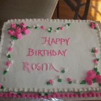Roses Cake for a friends daughter. She wanted pink roses because her daughter's name is Rosita.