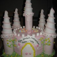 Castle Chocolate cake with buttercream covered with mmf