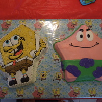 Spongebob And Patrick Simple cakes for my son's friends bday. She loves Spongebob. TFLTara