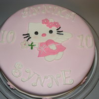 Hello Kitty Chocolate cake with chocolate buttercream.