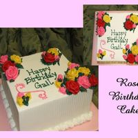 Roses Birthday Cake This cake was requested by a lady in my church. I was so thrilled with the smoothness of the icing and my corners/edges (thank you...