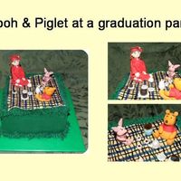 Pooh Lover's Graduation Cake Made for a young lady graduating from high school who absolutely loves winnie the pooh. Buttercream cake. All details made from fondant...