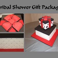 Gift Package Bridal Shower Cake This was for a bride-to-be friend whose colors are red, black and silver. This would have been totally impossible if not for the incredibly...