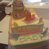 Baby Shower Cake With Teddy Bear This was a pretty easy one to make but teddy bear figure cake was a first form me.
