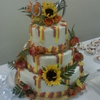 Mother's Cake (My Mother-In-Law) I made this cake for my mother-in-law's 90th birthday party. Buttercream icing (I hate the taste of fondant) with fresh flowers.