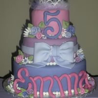 Fancy Nancy Cake Fancy Nancy cake for my 5-year-old daughter. Excessive?...sure. But is she worth it? Every minute!!! 6", 9", 12" with all...