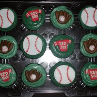 Baseball Birthday Cupcakes Thiese are gluten-free, soy-free cupcakes for the birthday boy to take to school. The little boy's little league team is the"Red...