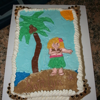 Luau Birthday Cake I made this for a friend of mines daughter.
