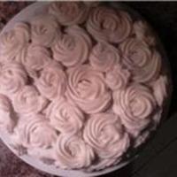 Rose Cake A cake I did for a friends anniversary. I need to figure out how to execute this better. Maybe pre make and freeze then place the...