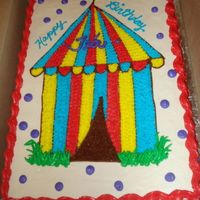 Circus Theme half sheet cake