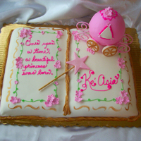 Princess Book And Carriage My customer found a picture of a cake like this here on CC so I don't know who the original artist is to give thanks to! This is an...