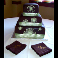 Chocolate Fondant Wedding Cake I love working with satin ice chocolate fondant. It's like one big tootsie roll! The bride and groom wanted a chocolate wedding cake...