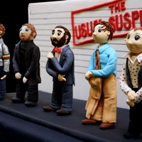 Usual Suspects Cake The Usual Suspects line-up reproduced in cake! I made all the figurines by hand using fondant mixed with tylose and aine2's tutorials...