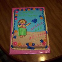 Hula Girl Birthday Cake A customer sent me a picture of a cake with this design. I am not an artist and I don't like drawing on a cake. I called to see if it...