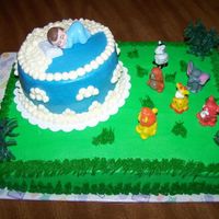 Jungle Baby Shower Cake This cake was made for a customer that was going with a jungle theme in the baby's room.